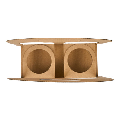 Restpresso Kraft Paper Sunrise Drink Carrier - Fits 2 Cups - 9 3/4" x 4" x 10 3/4" - 100 count box