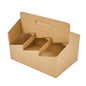 Restpresso Kraft Paper Altalena Drink Carrier - Fits 6 Cups - 11 3/4" x 7 3/4" x 9 1/2" - 100 count box