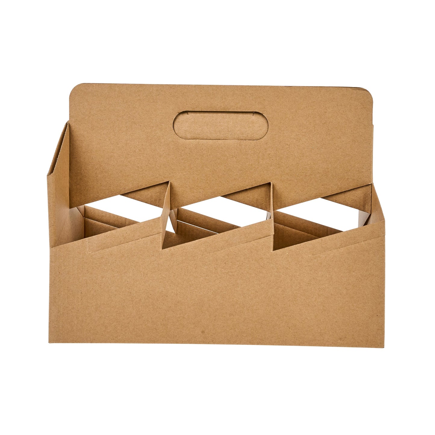 Restpresso Kraft Paper Altalena Drink Carrier - Fits 6 Cups - 11 3/4" x 7 3/4" x 9 1/2" - 100 count box