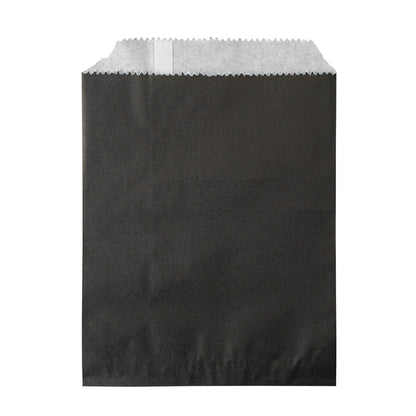 Bag Tek Black Paper Bag - 7" x 5" - 25 count box