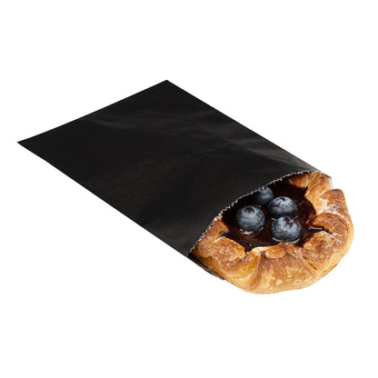 Bag Tek Black Paper Bag - 7" x 5" - 25 count box