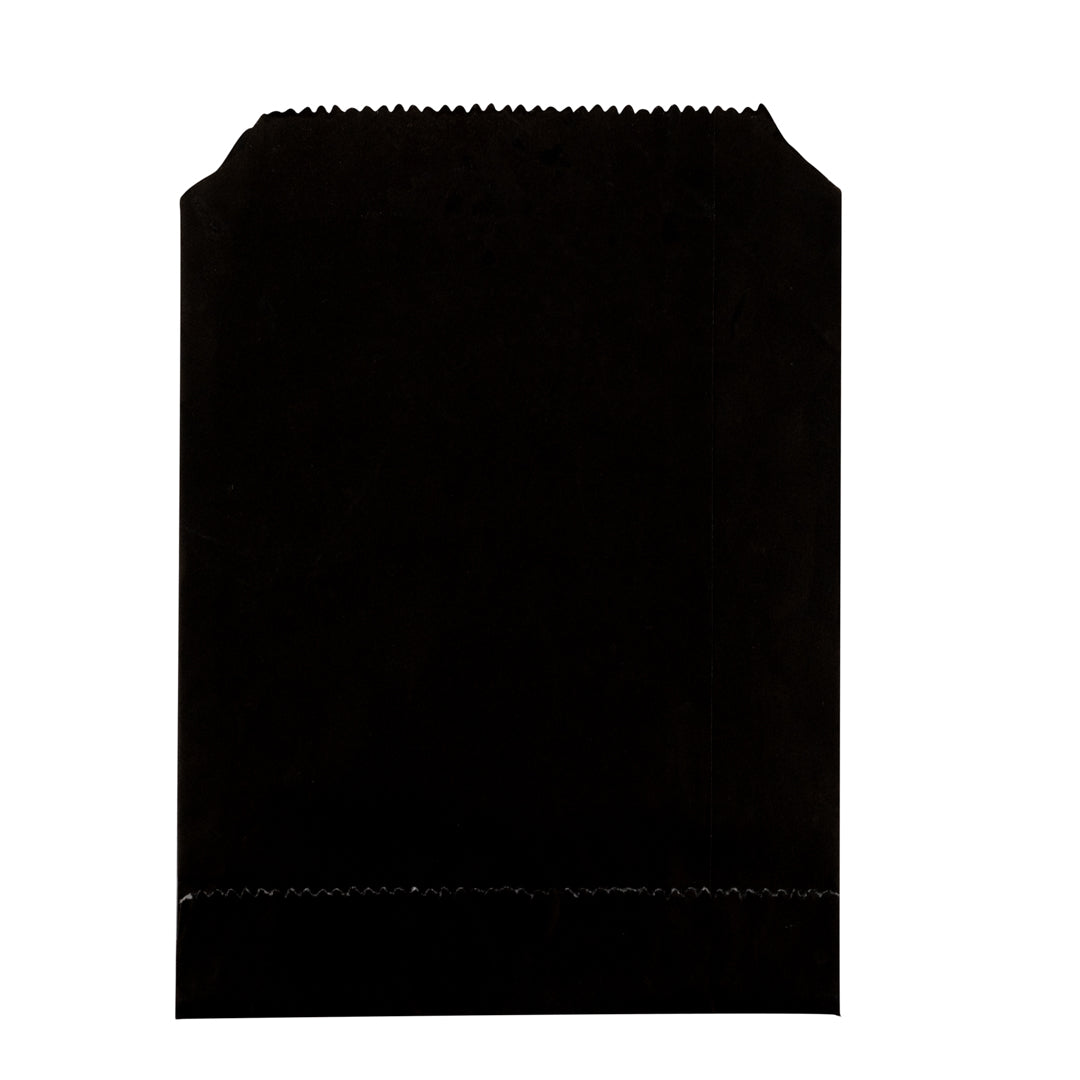 Bag Tek Black Paper Bag - 7" x 5" - 25 count box