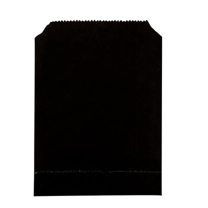 Bag Tek Black Paper Bag - 7" x 5" - 25 count box