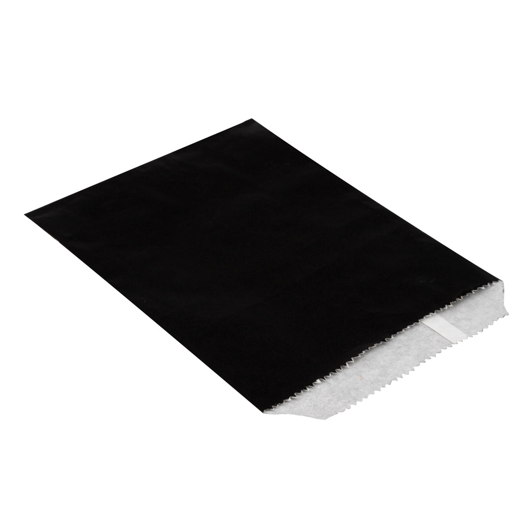 Bag Tek Black Paper Bag - 7" x 5" - 25 count box