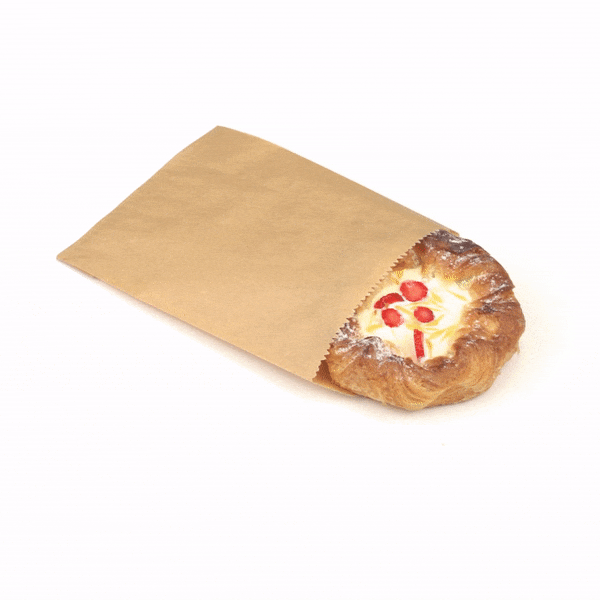 Bag Tek Kraft Paper Bag - 7" x 5" - 100 count box