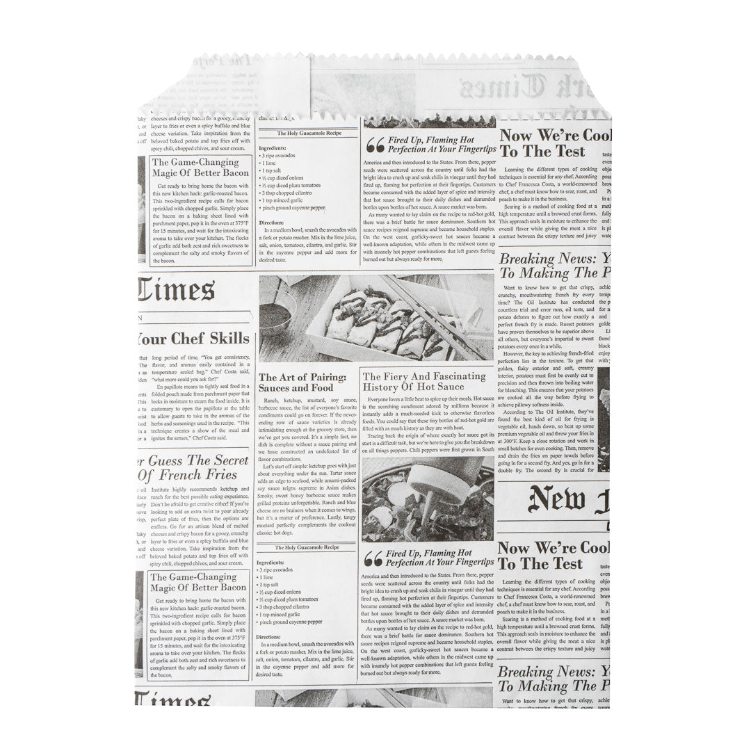 Bag Tek Newsprint Paper Bag - 7" x 5" - 25 count box