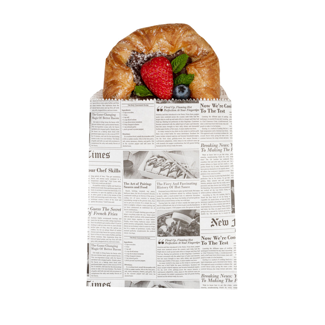 Bag Tek Newsprint Paper Bag - 7" x 5" - 25 count box