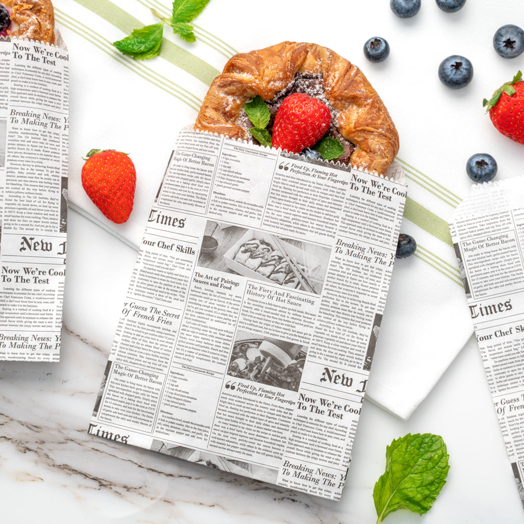 Bag Tek Newsprint Paper Bag - 7" x 5" - 25 count box