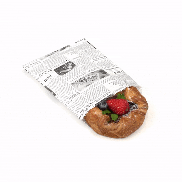 Bag Tek Newsprint Paper Bag - 7" x 5" - 100 count box