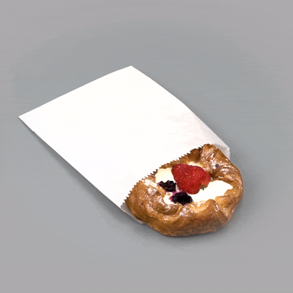 Bag Tek White Paper Bag - 7" x 5" - 25 count box