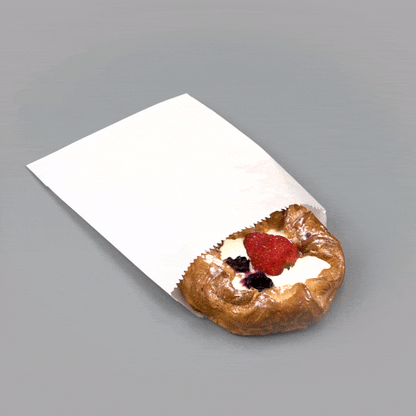 Bag Tek White Paper Bag - 7" x 5" - 100 count box