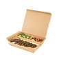 Bio Tek 78 oz Rectangle Kraft Paper Bento Box - 3-Compartment - 11" x 9" x 2" - 100 count box