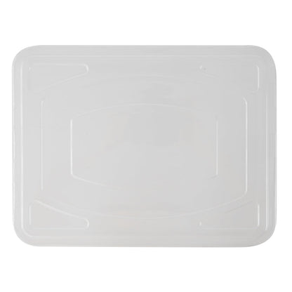 Pulp Tek Rectangle Clear Plastic Flat Lid - Fits To Go Trays - 100 count box