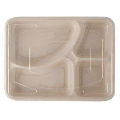Pulp Tek Rectangle Clear Plastic Flat Lid - Fits To Go Trays - 100 count box