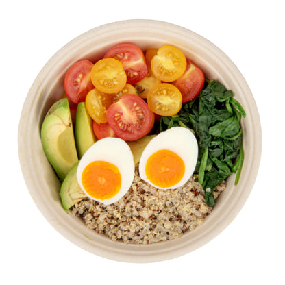 Pulp Tek 30 oz Round Natural Sugarcane / Bagasse To Go Bowl - 7" x 7" x 2 1/2" - 100 count box