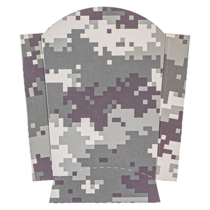Bio Tek 2 oz Camouflage Paper Fry Cup / Snack Container - 4" x 2 3/4" x 3 1/2" - 100 count box