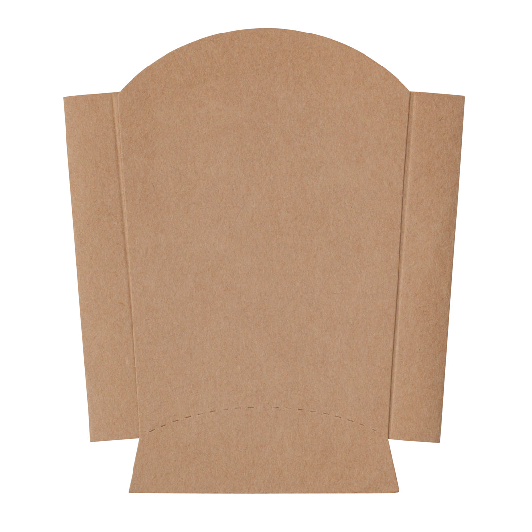 Bio Tek 2 oz Kraft Paper Fry Cup / Snack Container - 4" x 2 3/4" x 3 1/2" - 100 count box