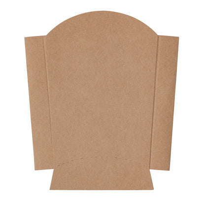 Bio Tek 2 oz Kraft Paper Fry Cup / Snack Container - 4" x 2 3/4" x 3 1/2" - 100 count box