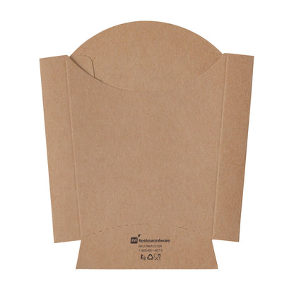 Bio Tek 2 oz Kraft Paper Fry Cup / Snack Container - 4" x 2 3/4" x 3 1/2" - 100 count box