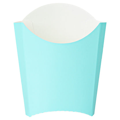 Bio Tek 2 oz Turquoise Paper Fry Cup / Snack Container - 4" x 2 3/4" x 3 1/2" - 100 count box