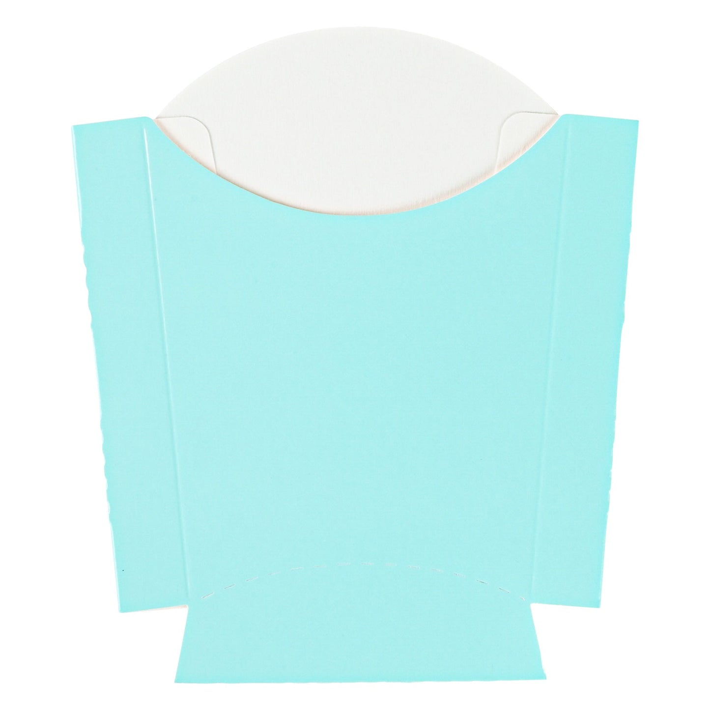 Bio Tek 2 oz Turquoise Paper Fry Cup / Snack Container - 4" x 2 3/4" x 3 1/2" - 100 count box