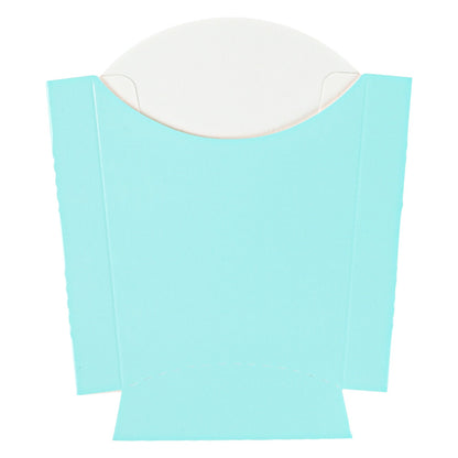 Bio Tek 2 oz Turquoise Paper Fry Cup / Snack Container - 4" x 2 3/4" x 3 1/2" - 100 count box