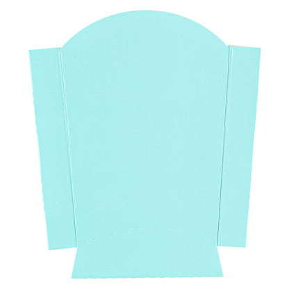 Bio Tek 2 oz Turquoise Paper Fry Cup / Snack Container - 4" x 2 3/4" x 3 1/2" - 100 count box