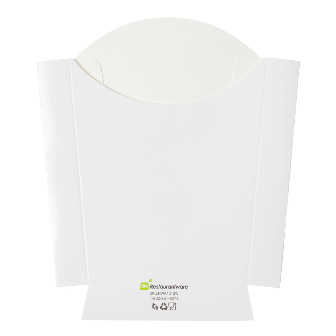 Bio Tek 2 oz White Paper Fry Cup / Snack Container - 4" x 2 3/4" x 3 1/2" - 100 count box