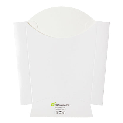 Bio Tek 2 oz White Paper Fry Cup / Snack Container - 4" x 2 3/4" x 3 1/2" - 100 count box