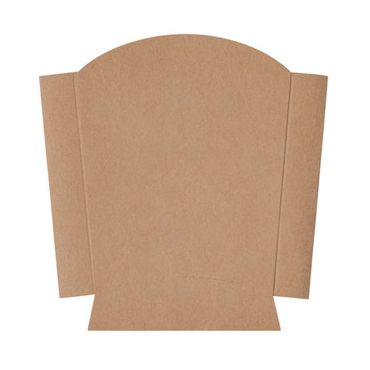 Bio Tek 3 oz Kraft Paper Fry Cup / Snack Container - 4 1/2" x 3 1/4" x 3 3/4" - 100 count box