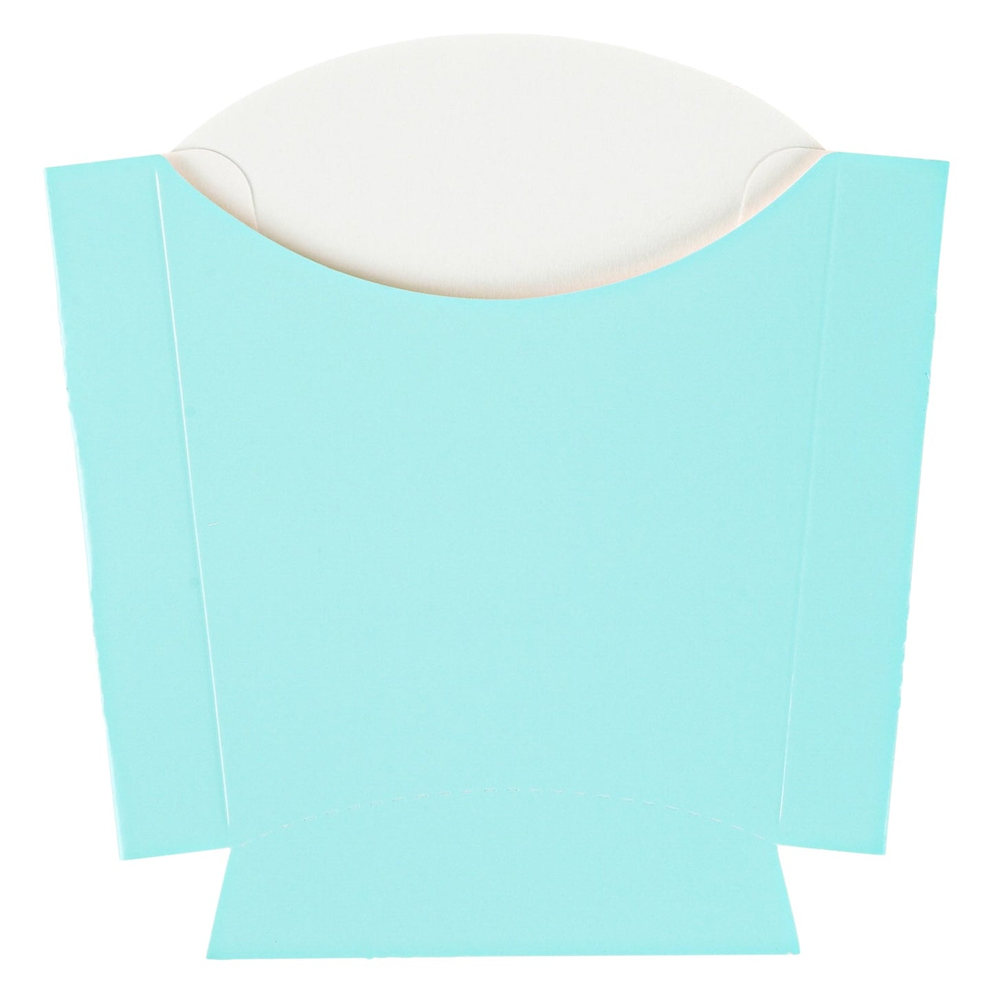 Bio Tek 3 oz Turquoise Paper Fry Cup / Snack Container - 4 1/2" x 3 1/4" x 3 3/4" - 100 count box