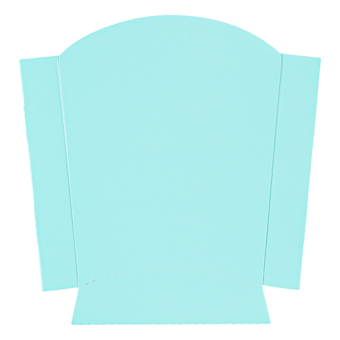 Bio Tek 3 oz Turquoise Paper Fry Cup / Snack Container - 4 1/2" x 3 1/4" x 3 3/4" - 100 count box