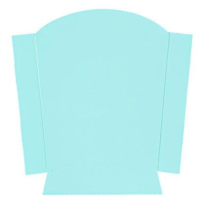 Bio Tek 3 oz Turquoise Paper Fry Cup / Snack Container - 4 1/2" x 3 1/4" x 3 3/4" - 100 count box