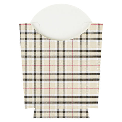 Bio Tek 4 oz Plaid Paper Fry Cup / Snack Container - 4 3/4" x 3 1/2" x 5" - 100 count box
