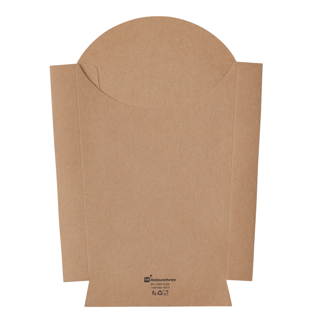 Bio Tek 4 oz Kraft Paper Fry Cup / Snack Container - 4 3/4" x 3 1/2" x 5" - 100 count box