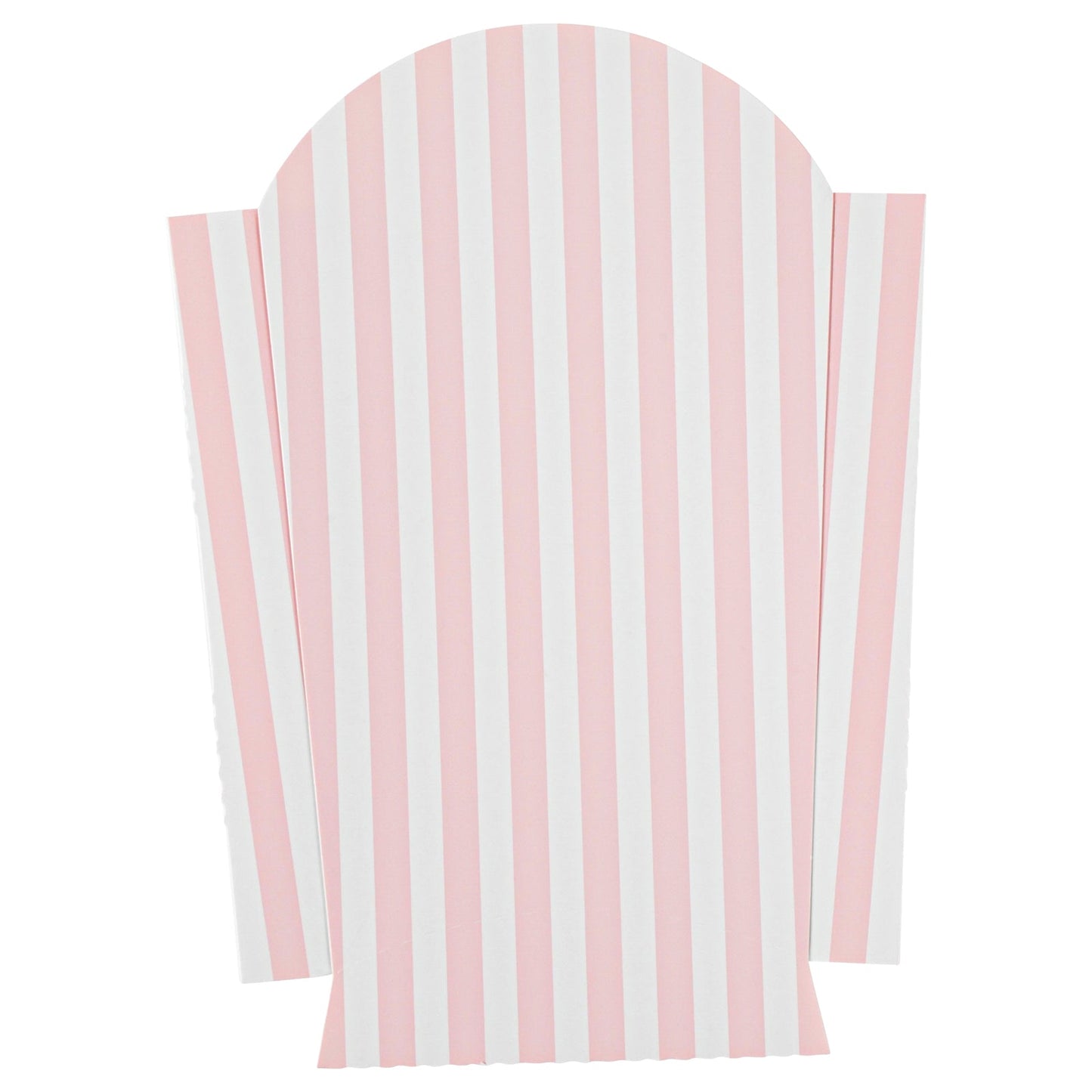 Bio Tek 4 oz Pink and White Stripe Paper Fry Cup / Snack Container - 4 3/4" x 3 1/2" x 5" - 100 count box