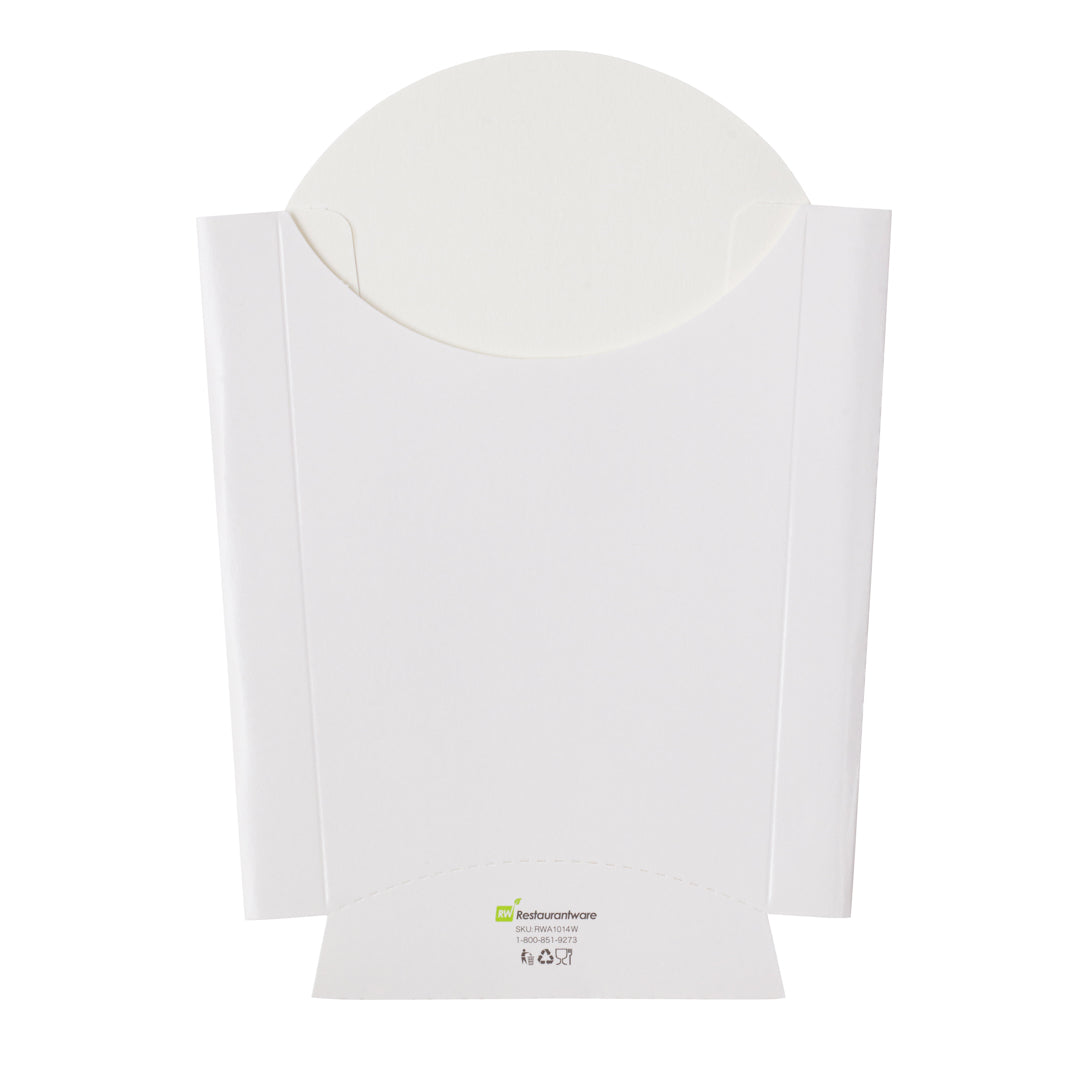 Bio Tek 4 oz White Paper Fry Cup / Snack Container - 4 3/4" x 3 1/2" x 5" - 100 count box