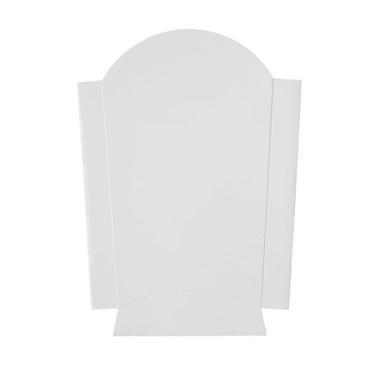 Bio Tek 4 oz White Paper Fry Cup / Snack Container - 4 3/4" x 3 1/2" x 5" - 100 count box