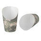 Bio Tek 12 oz Round Camouflage Paper Incline Cup - 3 1/2" x 3 1/2" x 4 3/4" - 100 count box