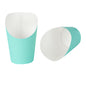 Bio Tek 12 oz Round Turquoise Paper Incline Cup - 3 1/2" x 3 1/2" x 4 3/4" - 100 count box