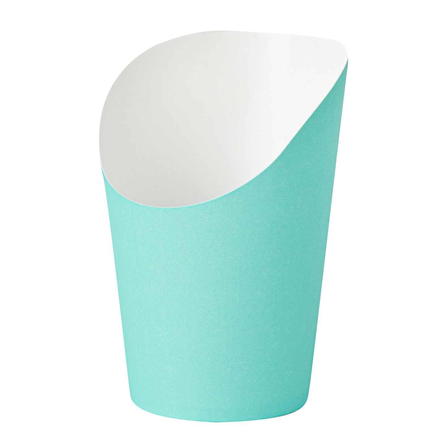 Bio Tek 12 oz Round Turquoise Paper Incline Cup - 3 1/2" x 3 1/2" x 4 3/4" - 100 count box