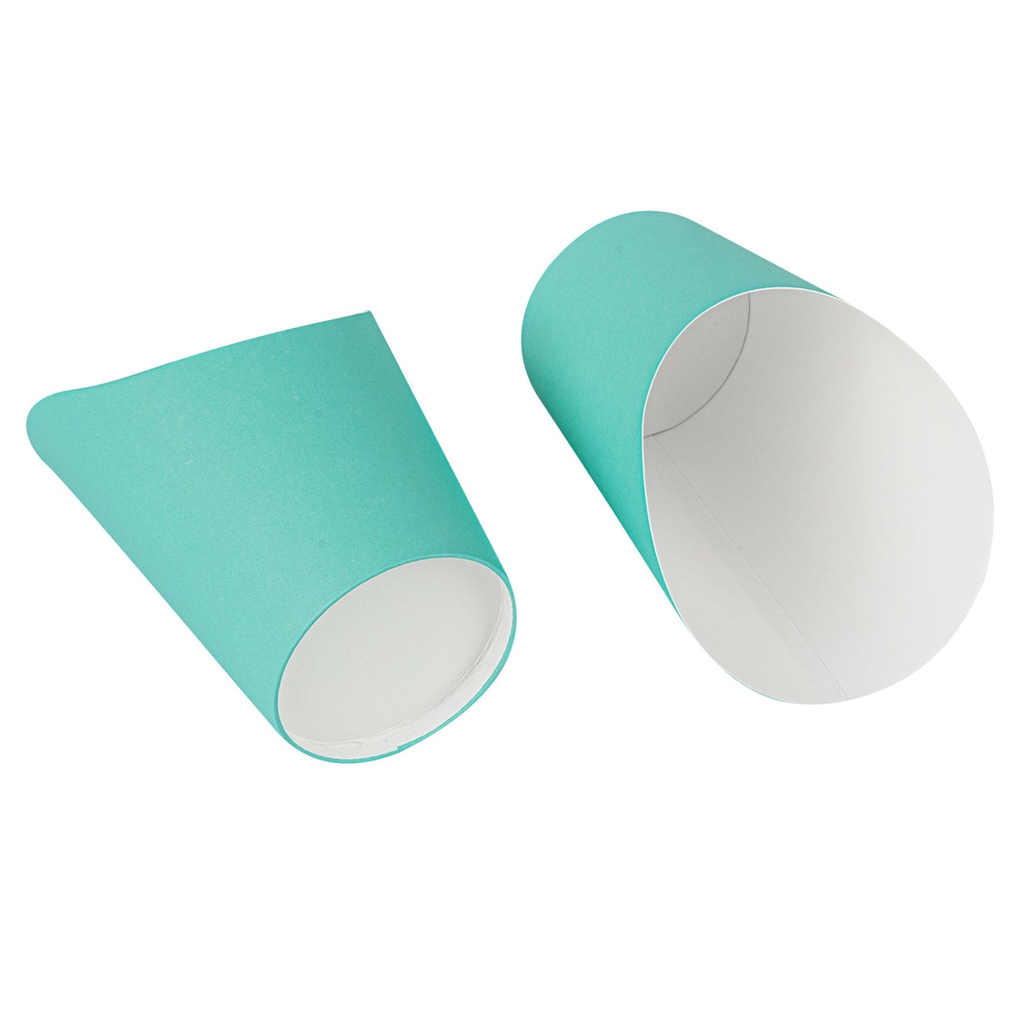 Bio Tek 12 oz Round Turquoise Paper Incline Cup - 3 1/2" x 3 1/2" x 4 3/4" - 100 count box
