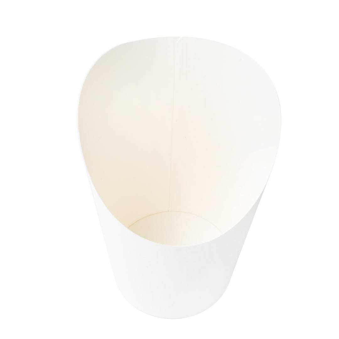 Bio Tek 12 oz Round White Paper Incline Cup - 3 1/2" x 3 1/2" x 4 3/4" - 100 count box