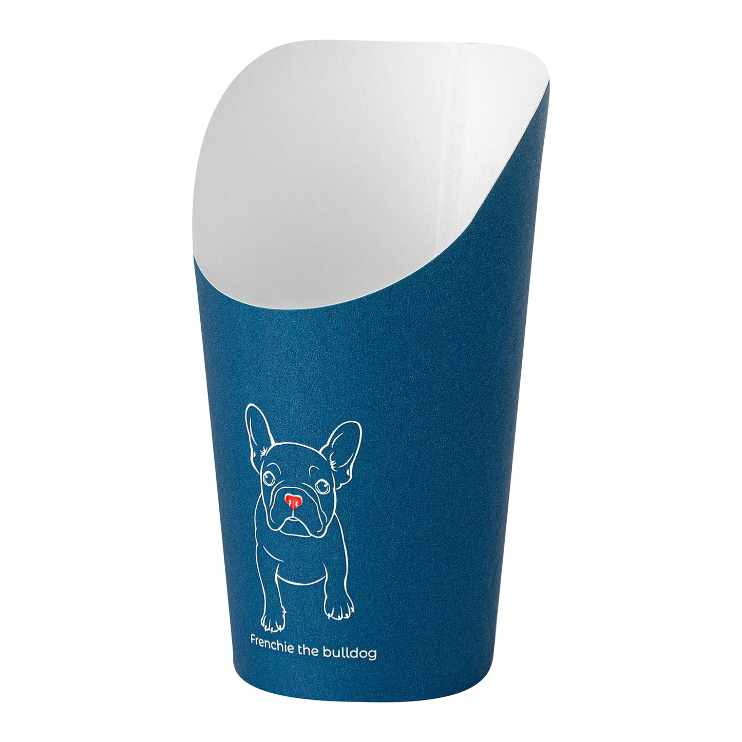 Bio Tek 16 oz Round Frenchie Paper Incline Cup - 3 1/2" x 3 1/2" x 5 3/4" - 100 count box