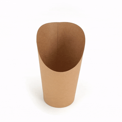 Bio Tek 16 oz Round Kraft Paper Incline Cup - 3 1/2" x 3 1/2" x 5 3/4" - 100 count box
