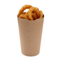 Bio Tek 16 oz Round Kraft Paper To Go Fry Cup - 3 1/4" x 3 1/4" x 4 1/4" - 100 count box