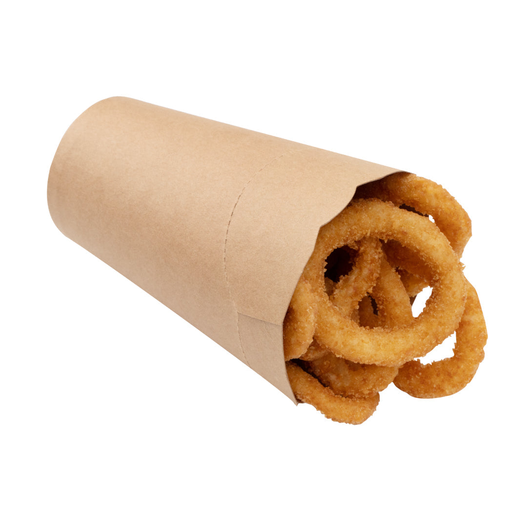 Bio Tek 16 oz Round Kraft Paper To Go Fry Cup - 3 1/4" x 3 1/4" x 4 1/4" - 100 count box