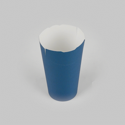 Bio Tek 20 oz Round Frenchie Paper To Go Fry Cup - 3 1/4" x 3 1/4" x 5" - 100 count box