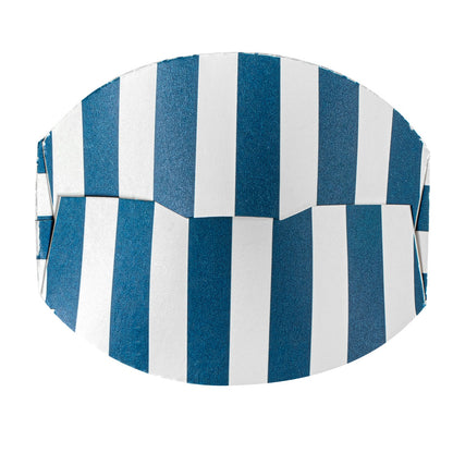 Bio Tek 20 oz Round Blue and White Stripe Paper To Go Fry Cup - 3 1/4" x 3 1/4" x 5" - 100 count box