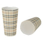 Bio Tek 20 oz Round Plaid Paper To Go Fry Cup - 3 1/4" x 3 1/4" x 5" - 100 count box